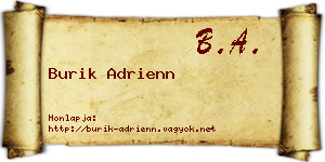 Burik Adrienn névjegykártya